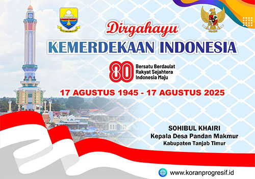 Kades Pandan Makmur Kab Tanjabtim mengucapkan HUT RI ke-80