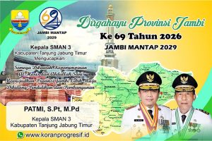 Kepala SMAN 3 Tanjabtim Mengucapkan Dirgahayu Provinsi Jambi Ke-69 Tahun 2026