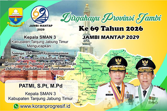 Kepala SMAN 3 Tanjabtim Mengucapkan Dirgahayu Provinsi Jambi Ke-69 Tahun 2026
